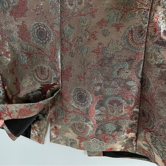 ASOS Floral Golden Metallic Jacquard Blazer - Picture 8 of 9